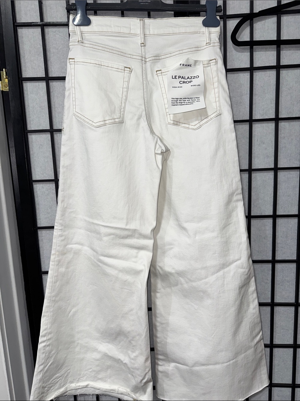 FRAME size 26 Le Palazzo Crop Raw Fray Jeans - Picture 9 of 10